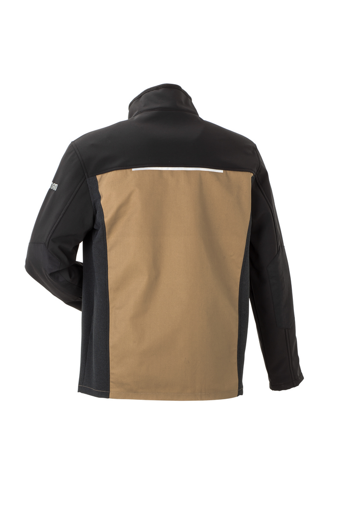 jacke, oberbekleidung, farbblock, braun, schwarz