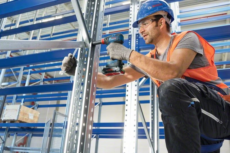 regalregal?, Hard hat, Sicherheitsweste, Bohrer, Regalsystem