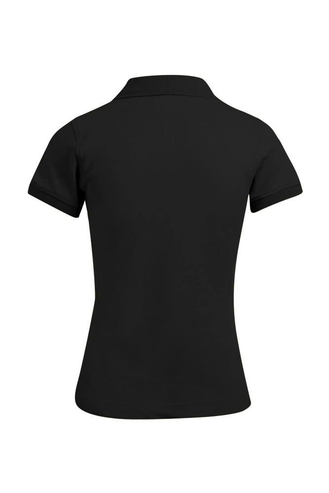 Polohemd, Kurzarm, Schwarz, Kragen, T-Shirt-ähnlich