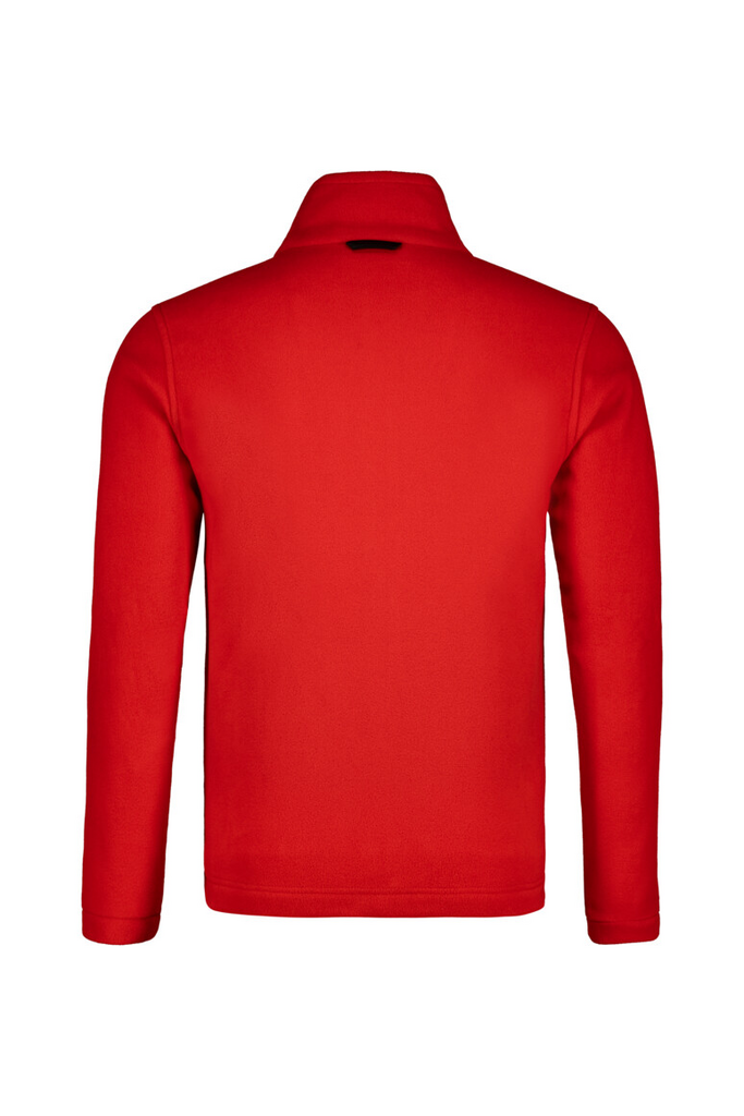 rot, jacke, fleece, langarm, stegel-kragen