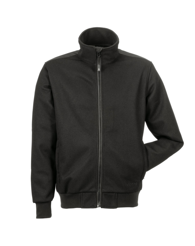 jacke, reissverschluss, schwarz, pulloverjacke, kantenschutz