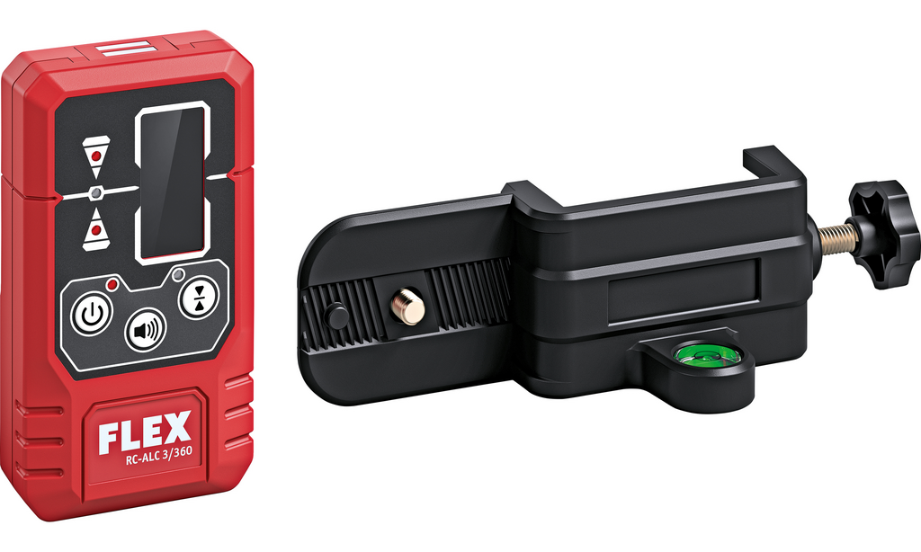 Funkfernbedienung, Rot, Klemmhalterung, Level-Gehäuse, Messgerät