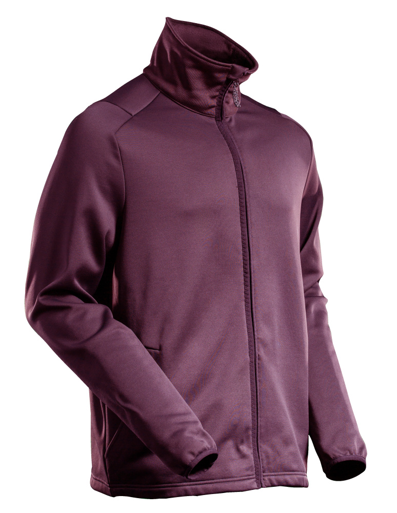 Fleecejacke, Kapuzenersatz, Reißverschluss, Lange Ärmel, Violett