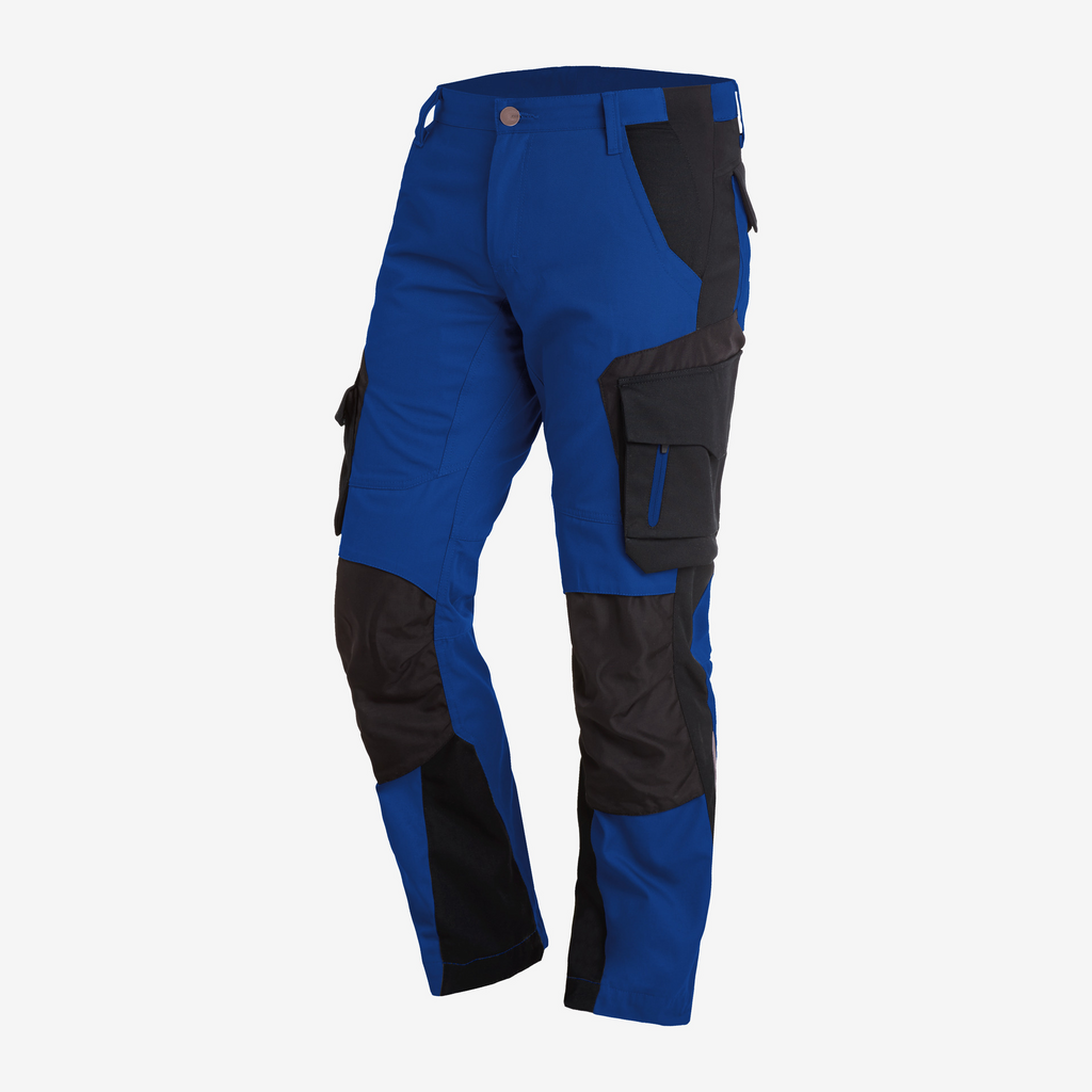 hose, Cargo-Taschen, blaue Hose, schwarze Panels, Knie-Patches