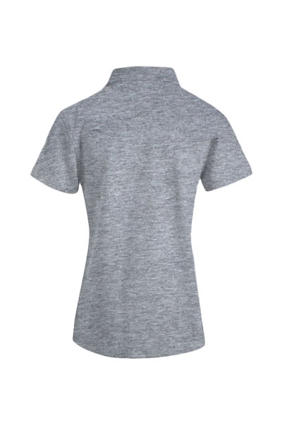 Polo-Shirt, Kurzarm, Graue Farbe, Kragen, Grau meliert