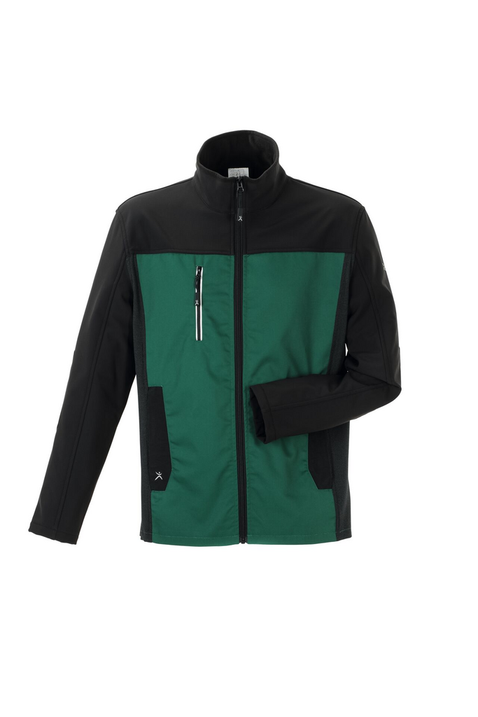 Jacket, Fleece, Green, Black, Zipper pocket