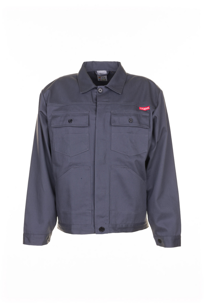 Jacke, Arbeitsjacke, Langarm, Taschen, Knopfverschluss