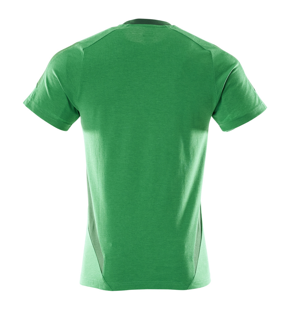 T-Shirt, Green, Short sleeves, Crew neck, Plain