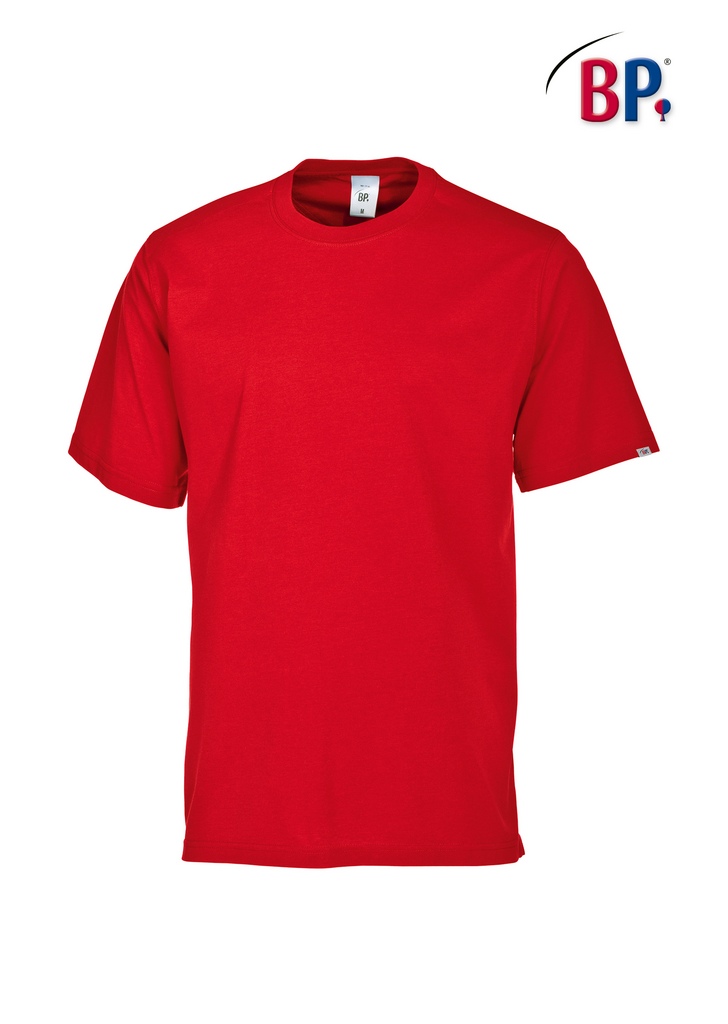 T-Shirt, Kurzarm, Rot, Baumwolle, unifarben