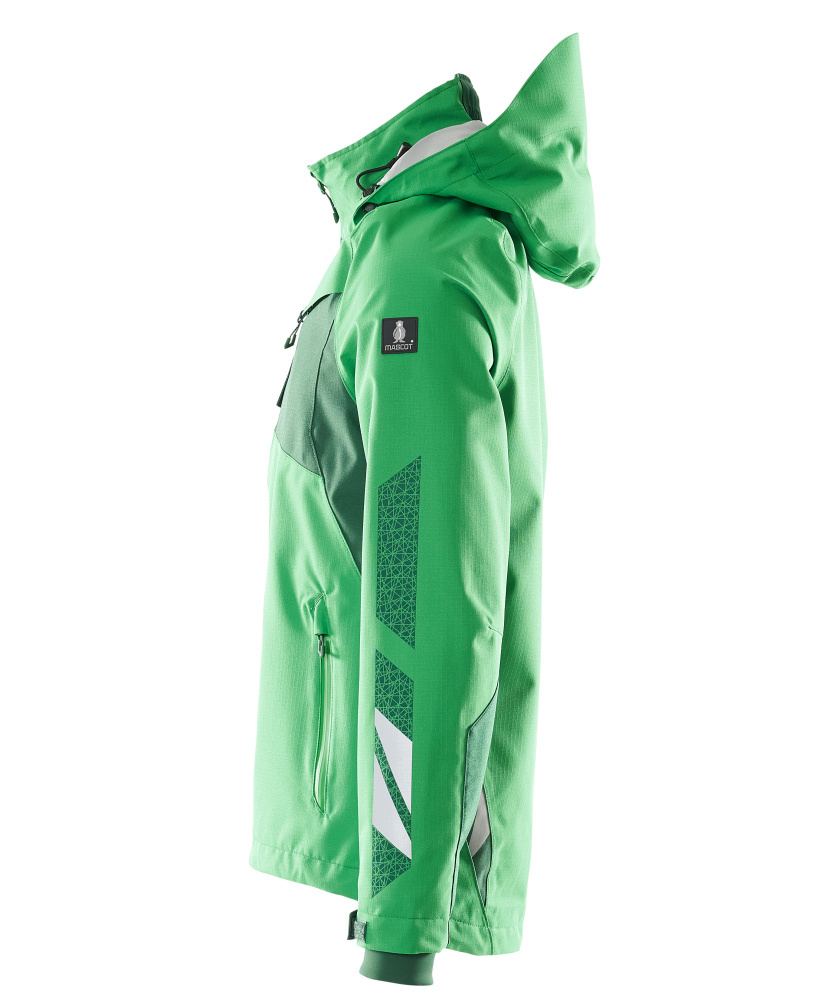 windbreaker, grün, mantel mit kapuze, Reißverschluss Tasche, grafisches Muster