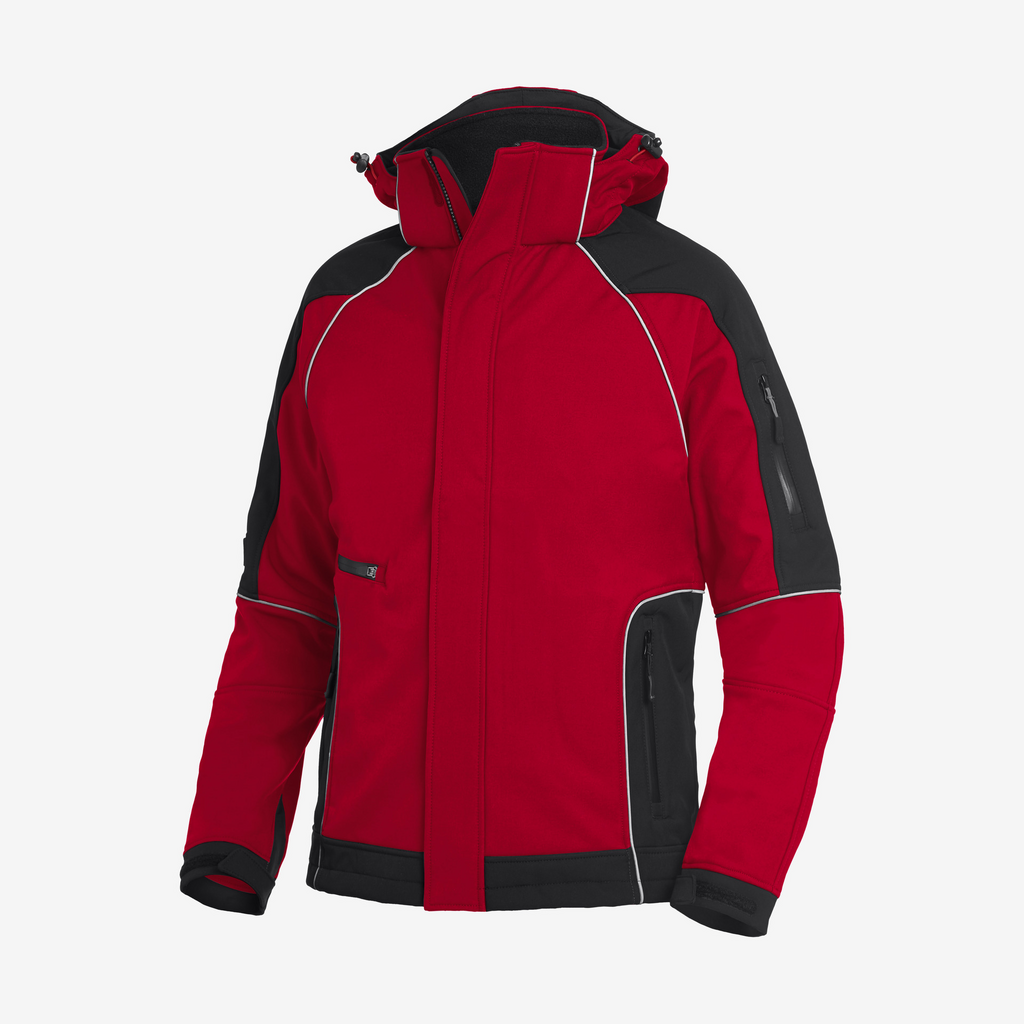FHB WALTER Softshelljacke rot-schwarz, Gr.2XL