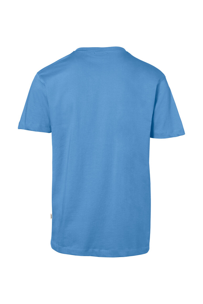 t-shirt, blau, kurzarmig, baumwolle, unifarben