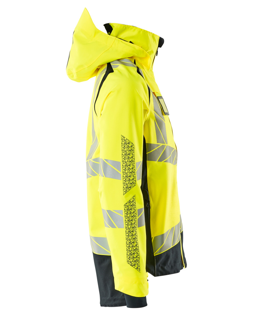 Warnjacke, High-Visibility, Reflektierend, Hardshell, Regenjacke