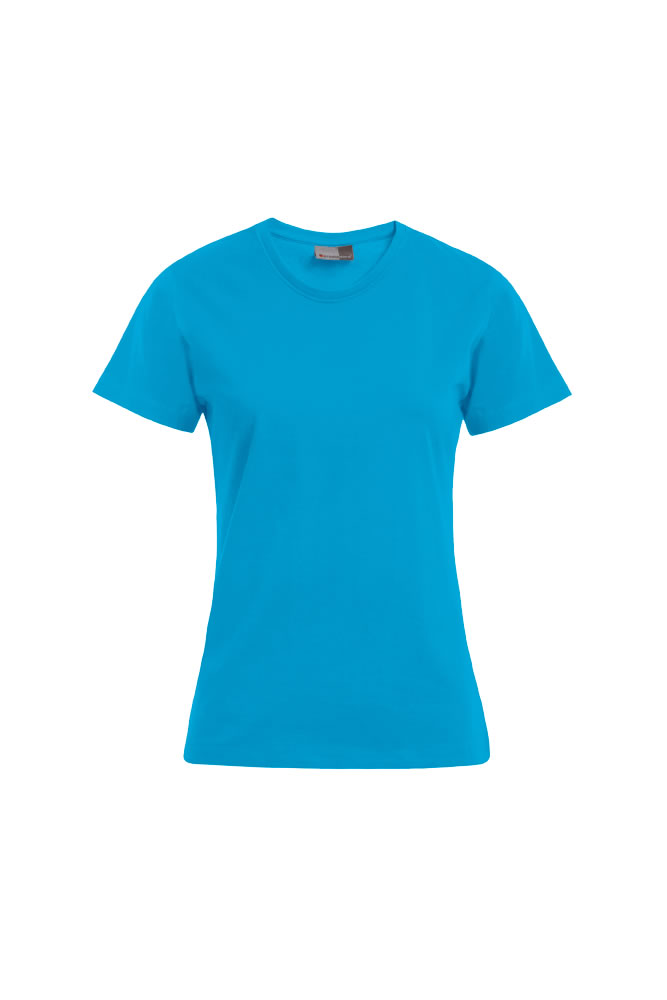 T-Shirt, Kurzarm, Uni, Baumwolle, Hellblau