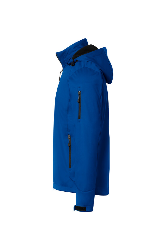 Regenmantel, Herren/Unisex Mantel, Blau, Reißverschlussfront, Kapuze