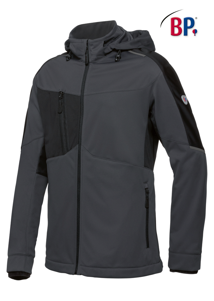 Softshell, Herrenjacke, Reißverschluss, Kapuze, Taschen