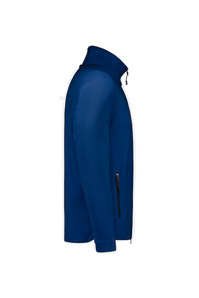 Jacke, Softshell, Blau, Reißverschluss-Tasche, hoher Kragen