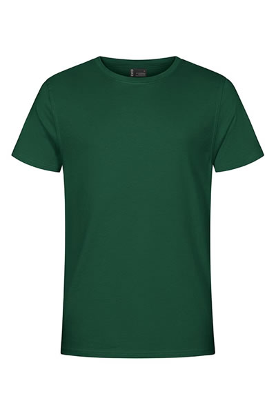 T-Shirt, Grün, Kurzarm, Rundhals, Uneingearbeitet/Uni