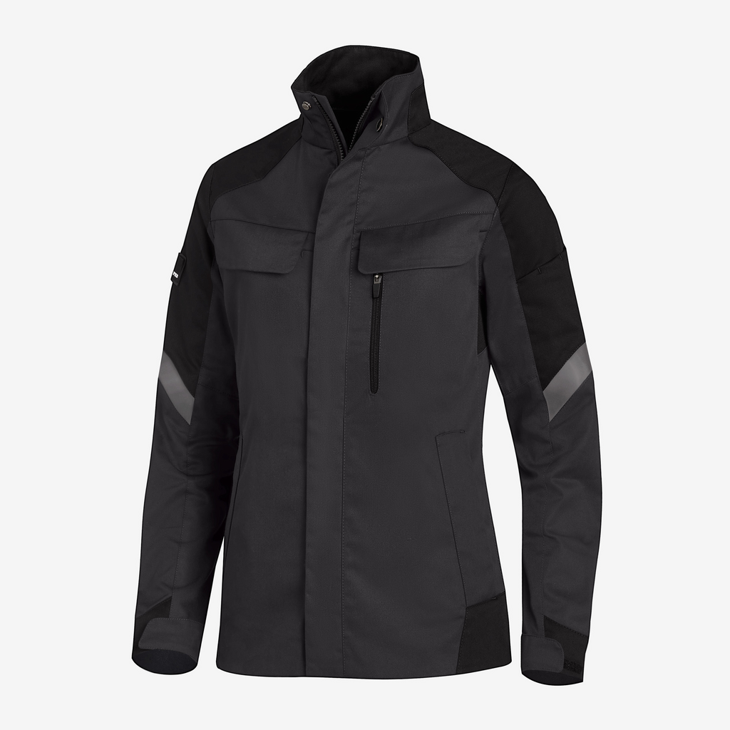 Herrenjacke, Softshell, Reißverschluss, Seitentaschen, Grau