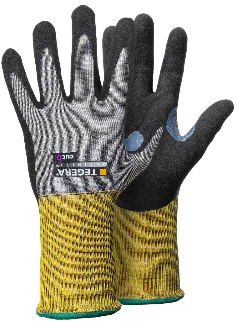 Gartenhandschuhe, Arbeitshandschuhe, Latexbeschichtung, Kunstfaser, gelb-schwarz, arbeitshandschuhe, schutzhandschuhe, gummihandschuhe, tauchhandschuhe, comfort-fit