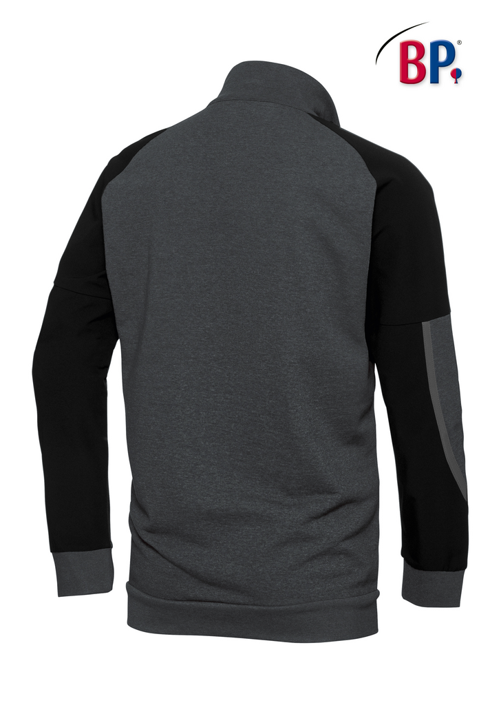 Hoodie, Long sleeve, Two-tone, Gray, Back view