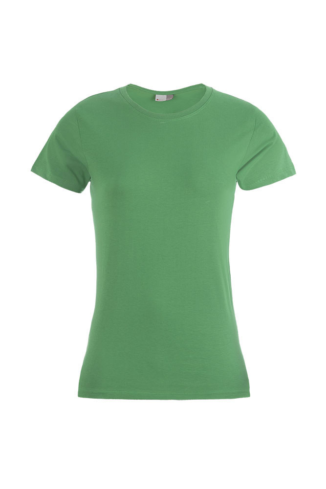 T-Shirt, Short sleeves, Green, Crew neck, Plain