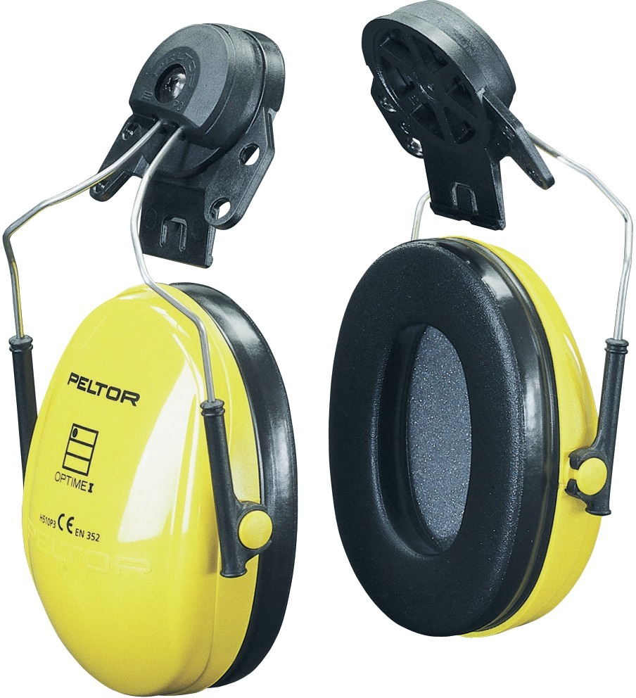 Schutzbrille, Ohrenschutz, gelb, Kunststoff, Ohrenpolster