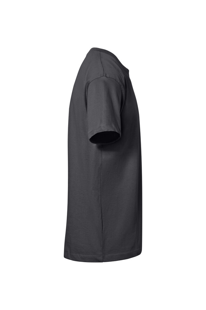 T-Shirt, Kurzarm, Einfarb, Grau, Baumwolle