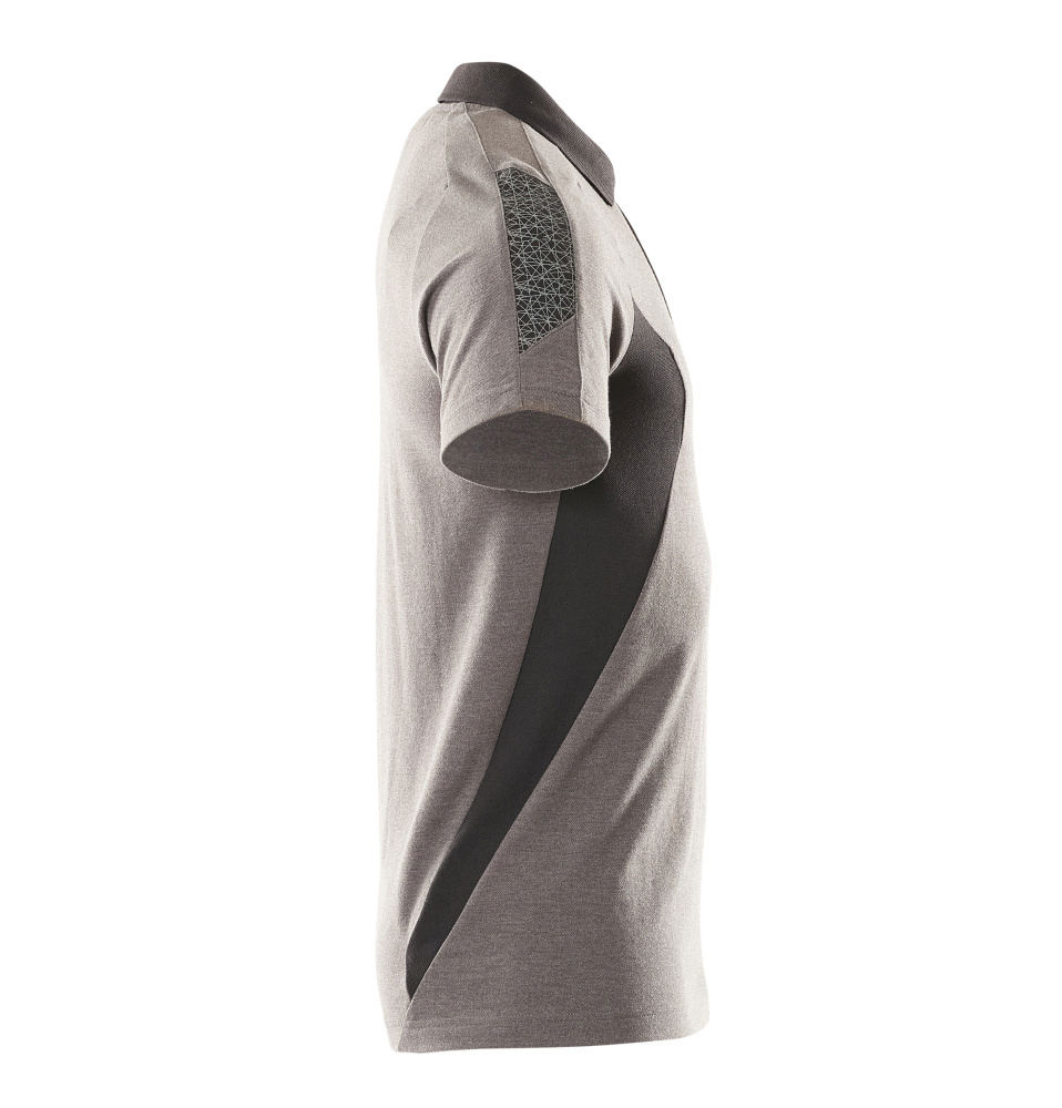 T-Shirt, Kurzarm, Mesh-Einsätze, Kragen, Seitlicher Streifen