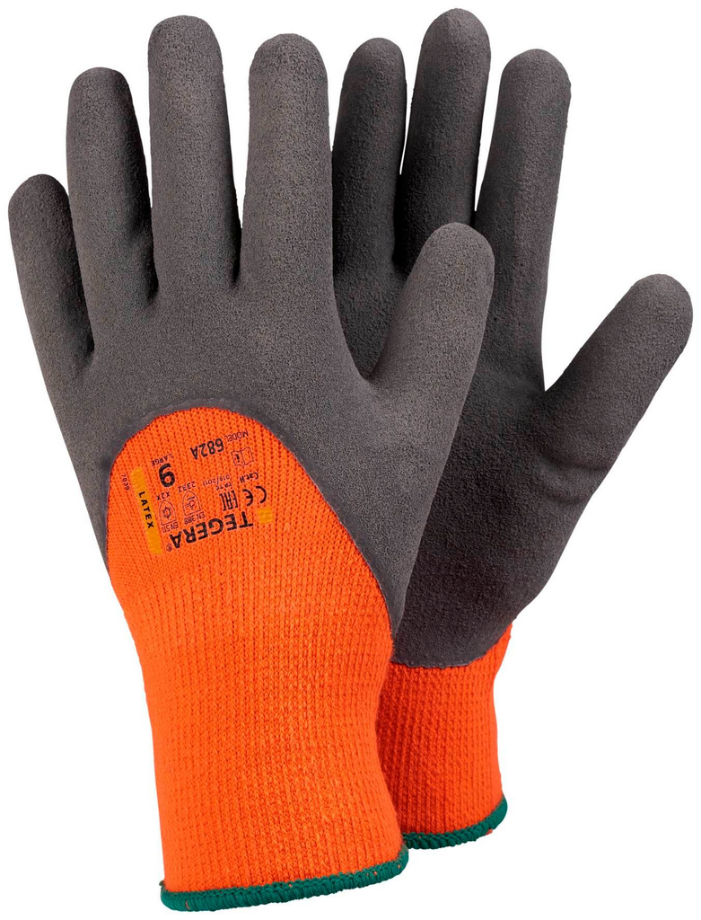 Arbeitshandschuh, Schutzhandschuh, Gummihandschuh, Nitril-Textur, orange
