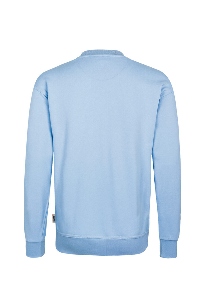 Sweatshirt, Rundhalsausschnitt, Langarm, Hellblau, Strick