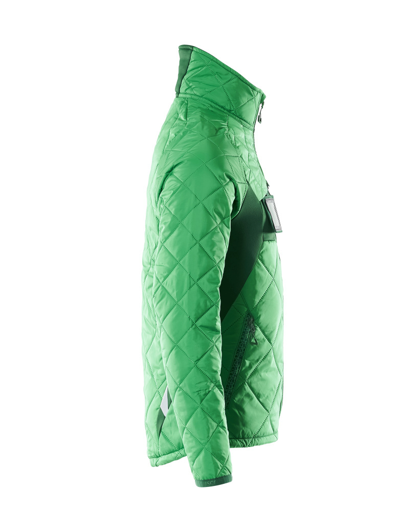 quilted, jacket, grün, Puffer, Reißverschluss