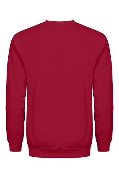 rot, sweatshirt, langarm, koerpernahe, einfarbig