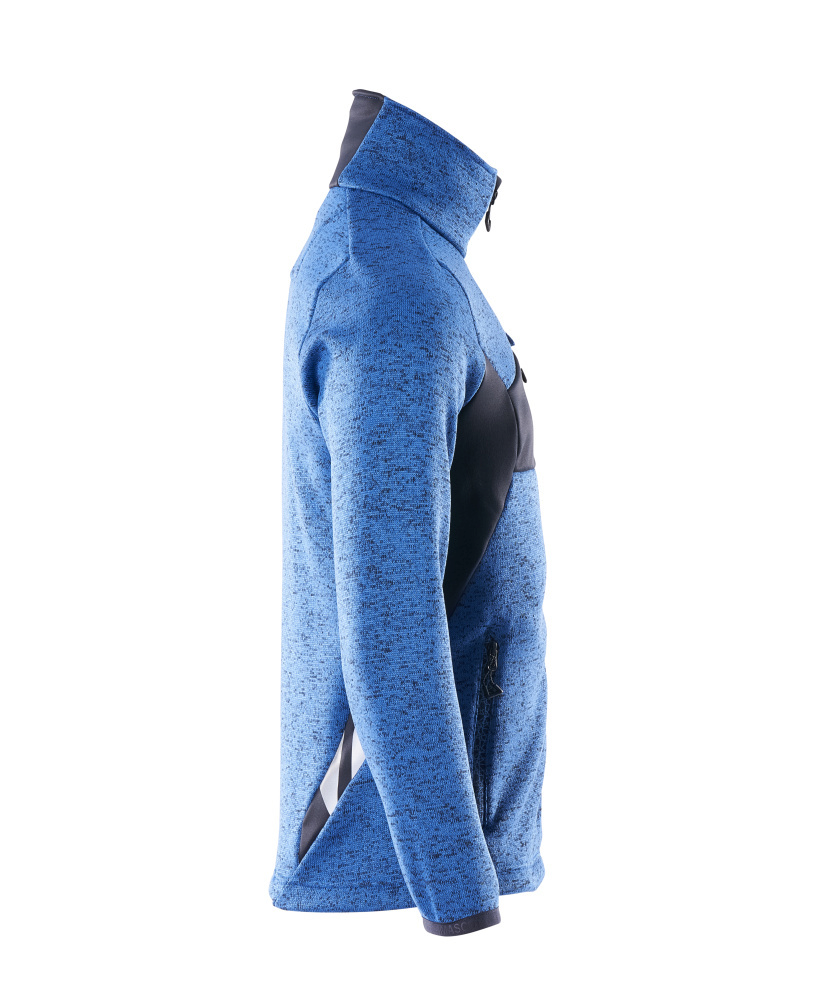 jacke, blau, fleece, polyester, reissverschluss