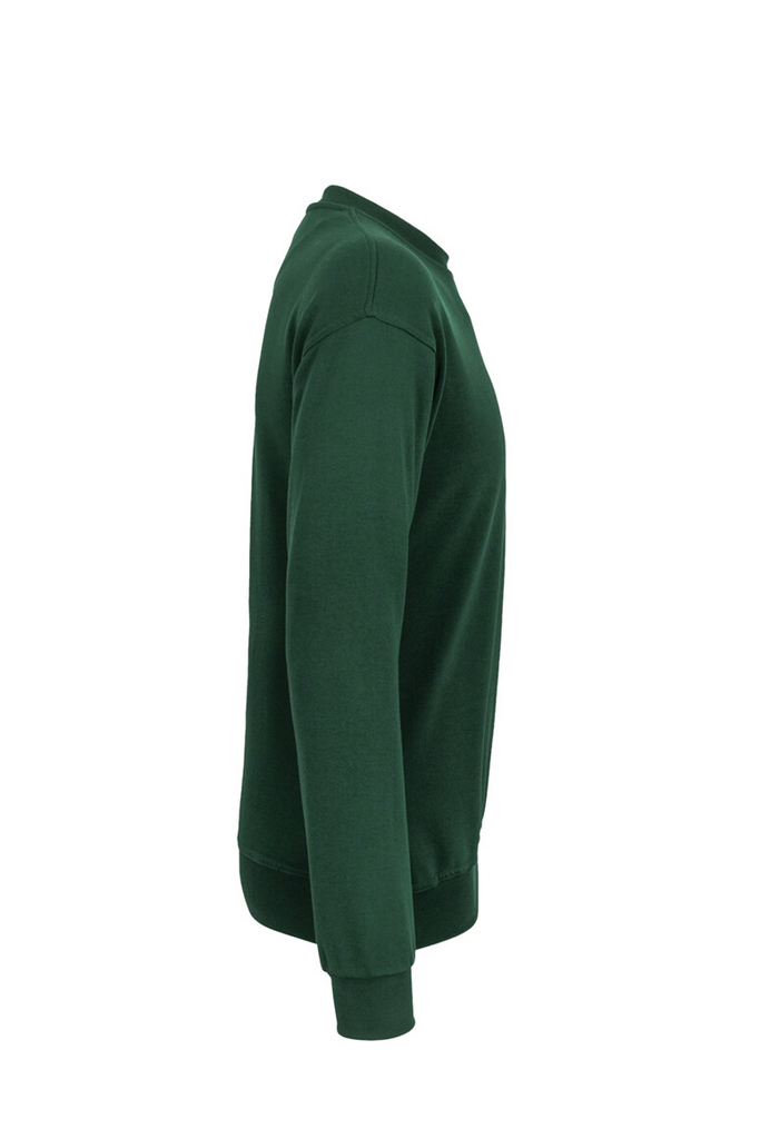 grünes sweatshirt, pullover, longsleeve, flauschiger stoff, rippbündchen