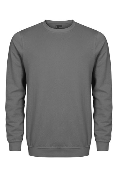 Sweatshirt, Rundhals, Langarm, Unifarben, Grau