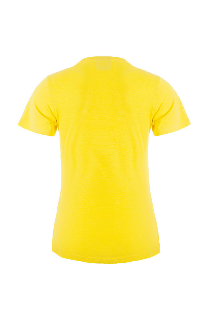 T-Shirt, Kurzarm, Einfarbig, Baumwolle, Gelb