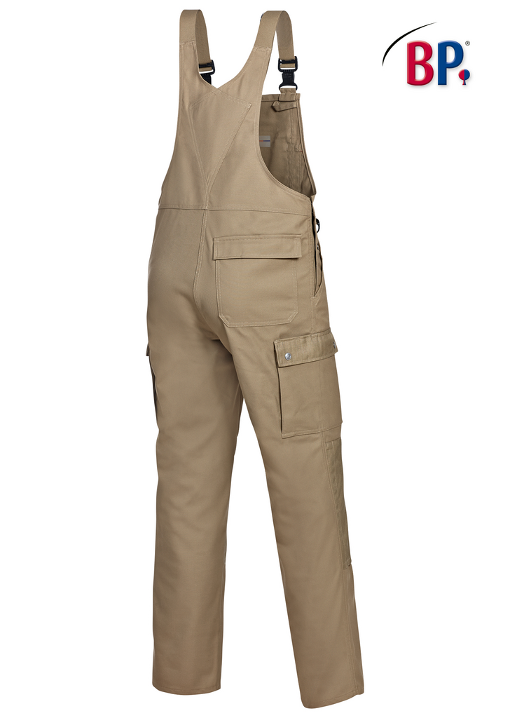 Overallbuxe, Arbeitslatz, Khaki, Hose mit Taschen, Corporate?