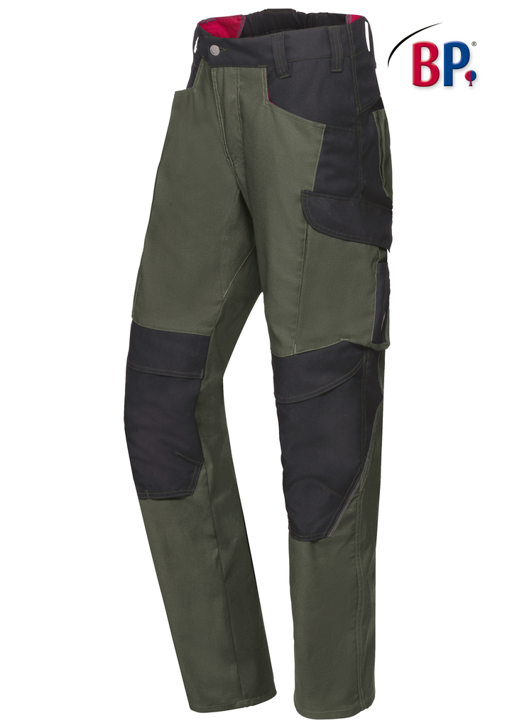 Hose, Arbeitshose, Kunstfaser, Patchwork, Tarnfarben