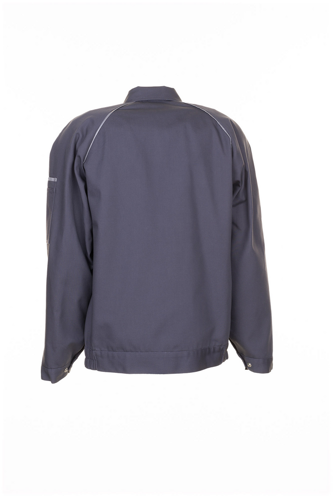 jacke, langarm, knopfleiste, rückseite, einteiliger schnitt