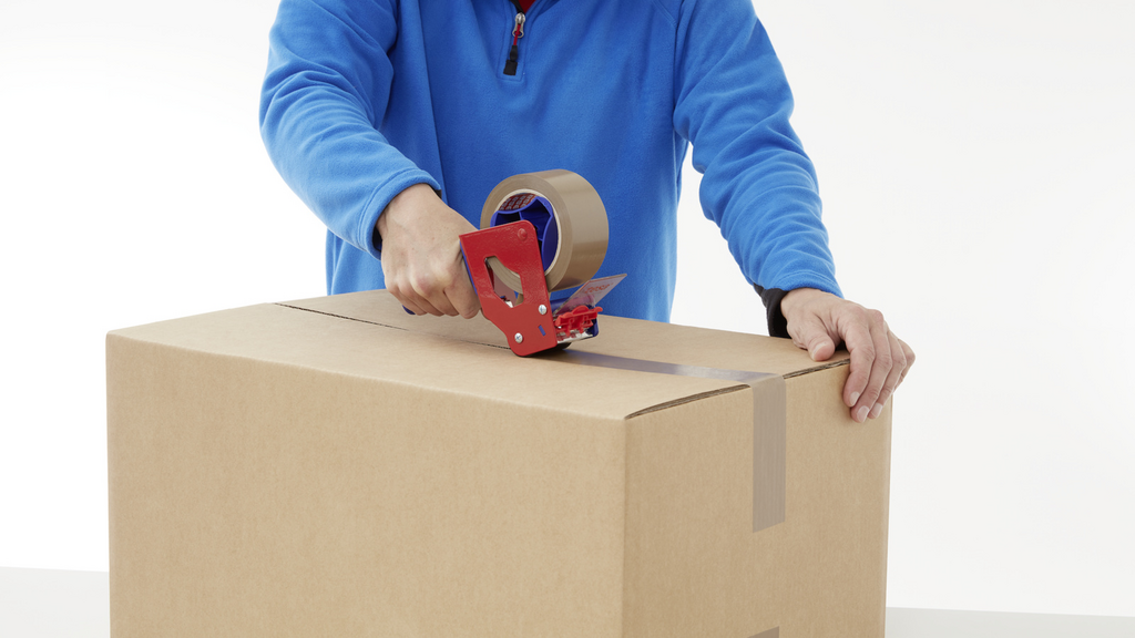 Kiste, Karton, Lieferung des Pakets, Band