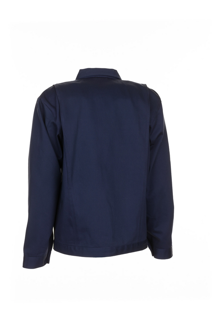 Jacke, Navy, lange Ärmel, Kragen, Rückansicht