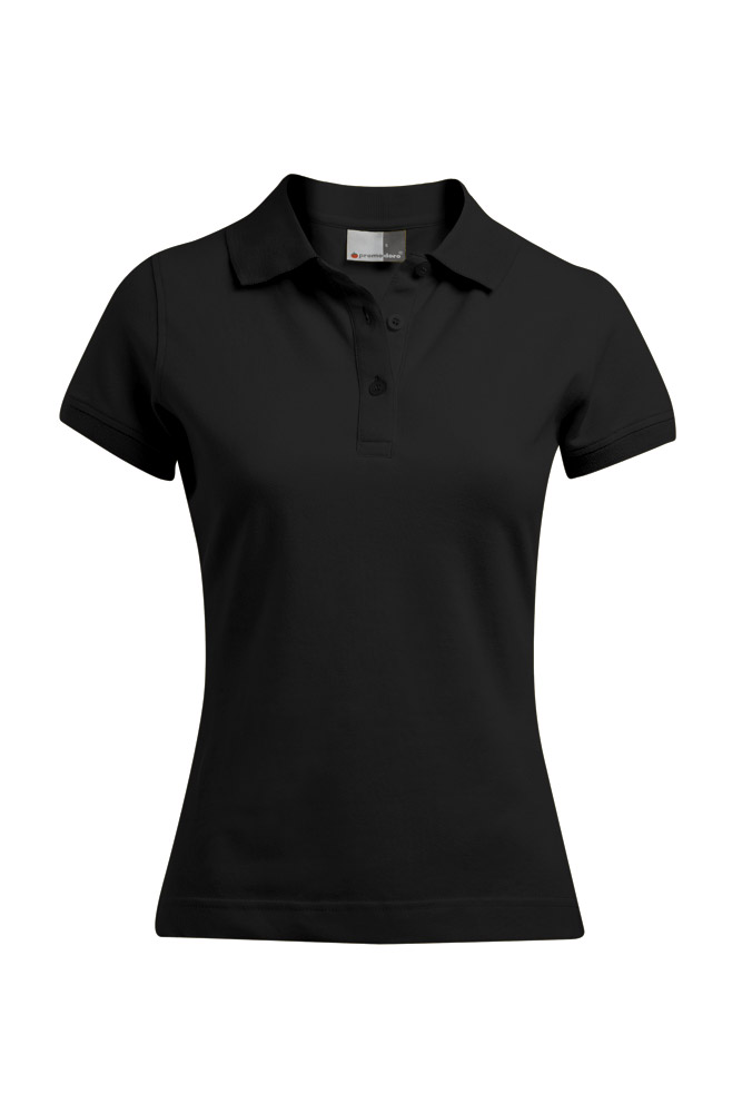 Polo-Hemd, Kurzärmlig, Schwarz, Knöpfe, Kragen