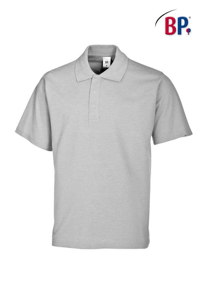 Poloshirt, Polo, Kurzarm, Grau, Baumwolle