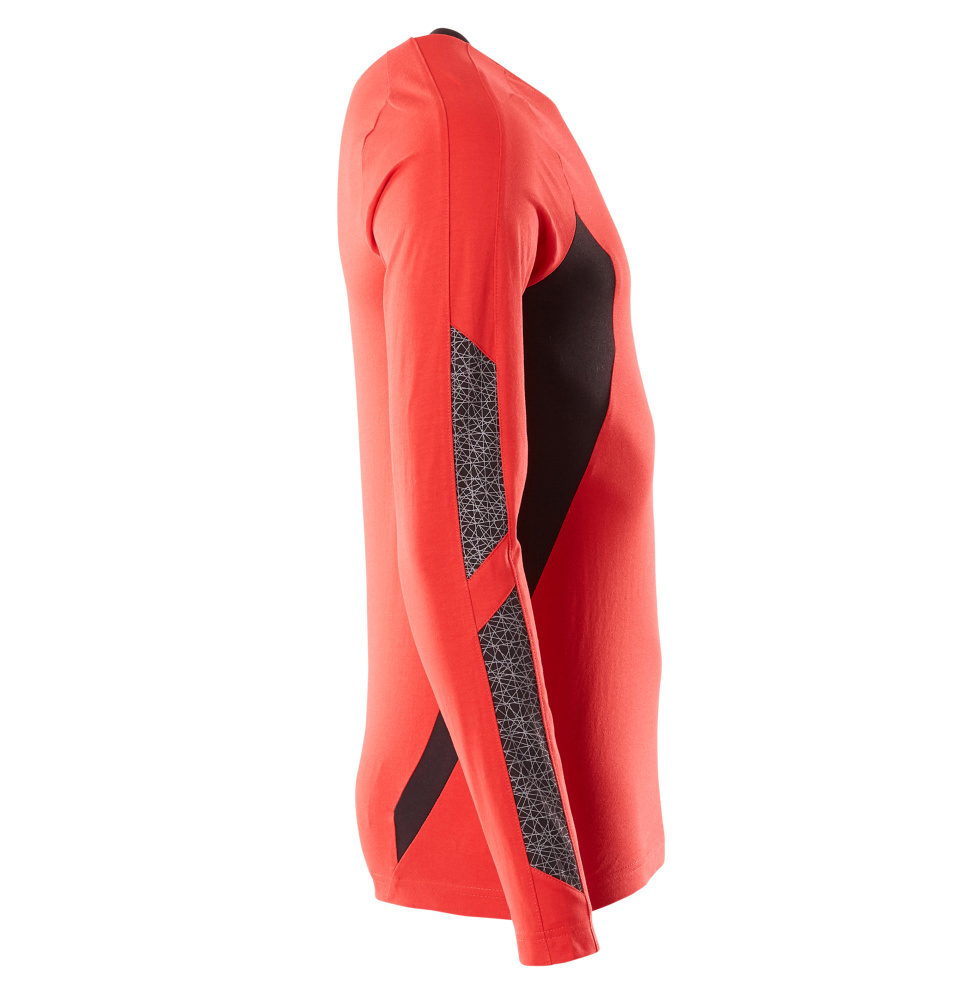 Langarmshirt, Sportoberteil, Rotes Trägershirt, Geometrisches Netz, Schmale Passform