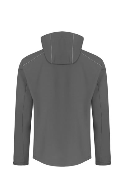 jacke, hooded, softshell, grau, langarm