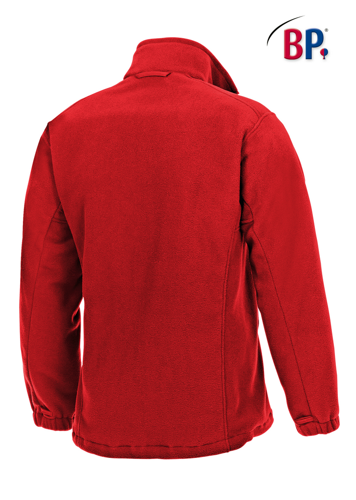 fleece, jacke, rot, pullover, rueckseite