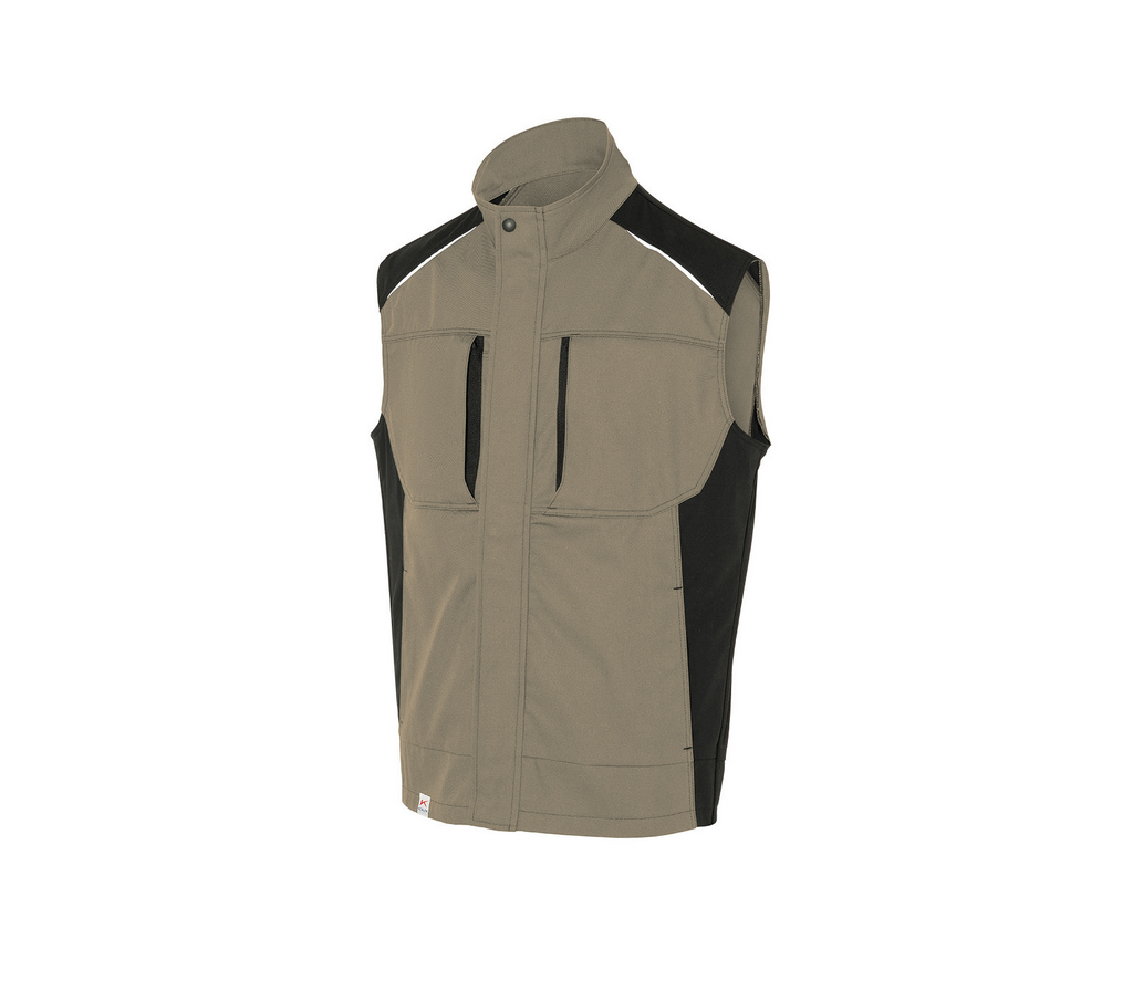Kübler ACTIVIQ Weste sandbraun/schwarz, Gr.3XL
