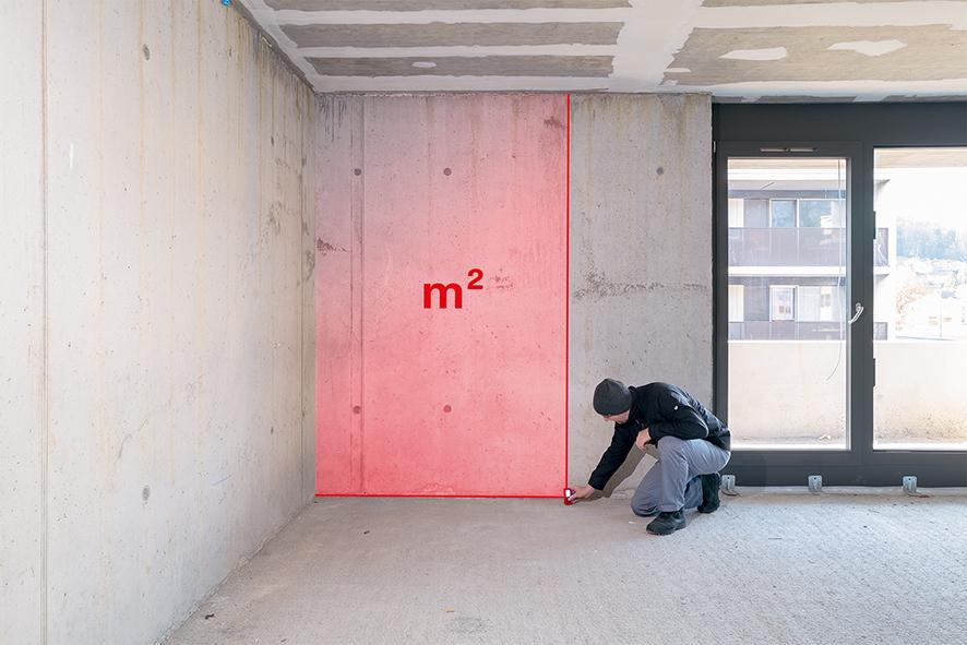 baufläche, musterfläche, m² markierung, bauprojekt, bauarbeiter