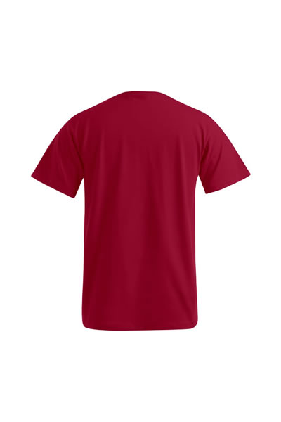 Tee, T-Shirt, Rückenansicht, kurzarm, unifarben, Rot